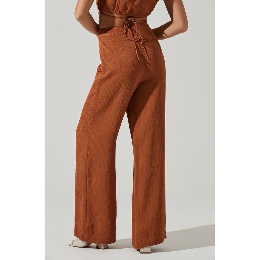 NEW ASTR THE LABEL Nordstrom Small Sayla High Waist Wide Leg Trouser Pants Fall